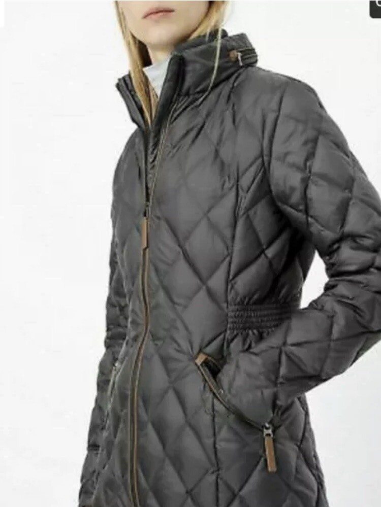 feather down hooded coat